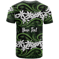 Personalised Cook Islands Palmerston T Shirt Tiare Maori Polynesian Waves Tattoo