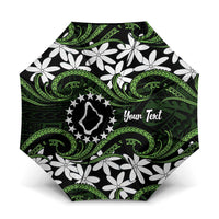 Personalised Cook Islands Palmerston Umbrella Tiare Maori Polynesian Waves Tattoo