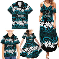 Personalised Cook Islands Penrhyn Atoll Family Matching Summer Maxi Dress and Hawaiian Shirt Tiare Maori Polynesian Waves Tattoo LT14 - Polynesian Pride