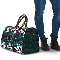 Personalised Cook Islands Penrhyn Atoll Travel Bag Tiare Maori Polynesian Waves Tattoo