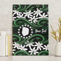 Personalised Cook Islands Mitiaro Canvas Wall Art Tiare Maori Polynesian Waves Tattoo