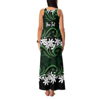 Personalised Cook Islands Mitiaro Family Matching Tank Maxi Dress and Hawaiian Shirt Tiare Maori Polynesian Waves Tattoo LT14 - Polynesian Pride