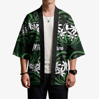 Personalised Cook Islands Mitiaro Kimono Tiare Maori Polynesian Waves Tattoo