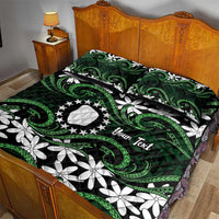 Personalised Cook Islands Mitiaro Quilt Bed Set Tiare Maori Polynesian Waves Tattoo