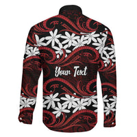 Personalised Cook Islands Atiu Enuamanu Family Matching Off Shoulder Short Dress and Hawaiian Shirt Tiare Maori Polynesian Waves Tattoo LT14 - Polynesian Pride