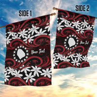 Personalised Cook Islands Atiu Enuamanu Garden Flag Tiare Maori Polynesian Waves Tattoo