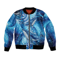 New Zealand Humpback Whale Matariki Bomber Jacket Maori New Year Taniko Niho Taniwha