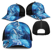 New Zealand Humpback Whale Matariki Mesh Trucker Cap Maori New Year Taniko Niho Taniwha LT14 - Polynesian Pride