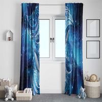New Zealand Humpback Whale Matariki Window Curtain Maori New Year Taniko Niho Taniwha