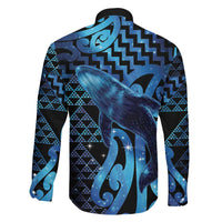 Humpback Whale Matariki New Zealand Family Matching Tank Maxi Dress and Hawaiian Shirt NZ Maori Paikea Poutama Luxury Blue LT14 - Polynesian Pride