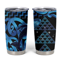 Humpback Whale Matariki New Zealand Tumbler Cup NZ Maori Paikea Poutama Luxury Blue