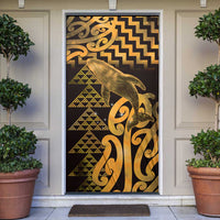 Humpback Whale Matariki New Zealand Door Cover NZ Maori Paikea Poutama Luxury Gold LT14 Gold - Polynesian Pride