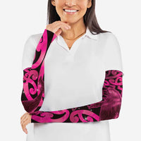 Humpback Whale Matariki New Zealand Arm Sleeves NZ Maori Paikea Poutama Luxury Pink
