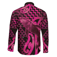 Humpback Whale Matariki New Zealand Family Matching Tank Maxi Dress and Hawaiian Shirt NZ Maori Paikea Poutama Luxury Pink LT14 - Polynesian Pride