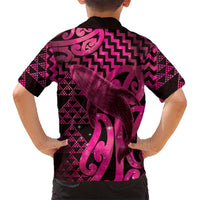 Humpback Whale Matariki New Zealand Hawaiian Shirt NZ Maori Paikea Poutama Luxury Pink