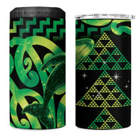 Humpback Whale Matariki New Zealand 4 in 1 Can Cooler Tumbler NZ Maori Paikea Poutama Luxury Green LT14 One Size: 16 oz Green - Polynesian Pride