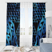 Taniko Motifs Matariki New Zealand Window Curtain NZ Niho Taniwha Poutama