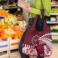 Cook Islands Mangaia Gospel Day Grocery Bag Polynesian Art With Sea Turtle