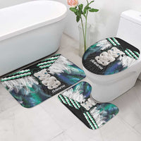 Aotearoa Korowai Motif Bathroom Set Hei Tiki Poutama Maori Pattern - Polynesian Pride