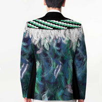 Aotearoa Korowai Motif Blazer Hei Tiki Poutama Maori Pattern - Polynesian Pride