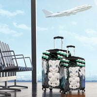Aotearoa Korowai Motif Luggage Cover Hei Tiki Poutama Maori Pattern