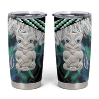 Aotearoa Korowai Motif Tumbler Cup Hei Tiki Poutama Maori Pattern