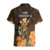 Polynesian Pride King Kamehameha Day Hawaii Hawaiian Shirt Polynesia Tribal Kanaka And Hibiscus Gold LT14 - Polynesian Pride