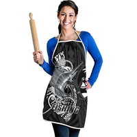 Guam Blue Marlin Fishing Apron Guahan Fish Hook Tattoo Black Version