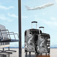 Guam Blue Marlin Fishing Luggage Cover Guahan Fish Hook Tattoo Black Version
