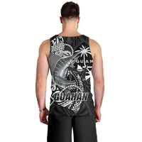 Guam Blue Marlin Fishing Men Tank Top Guahan Fish Hook Tattoo Black Version