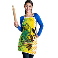 Hawaii Blue Marlin Fishing Apron Hawaiian Kanaka Kakau Reggae