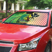 Hawaii Blue Marlin Fishing Auto Sun Shade Hawaiian Kanaka Kakau Reggae