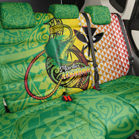 Hawaii Blue Marlin Fishing Back Car Seat Cover Hawaiian Kanaka Kakau Reggae