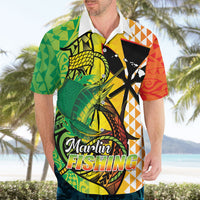 Hawaii Blue Marlin Fishing Hawaiian Shirt Hawaiian Kanaka Kakau Reggae