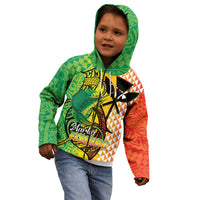 Hawaii Blue Marlin Fishing Kid Hoodie Hawaiian Kanaka Kakau Reggae