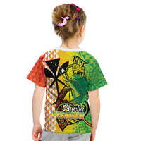 Hawaii Blue Marlin Fishing Kid T Shirt Hawaiian Kanaka Kakau Reggae
