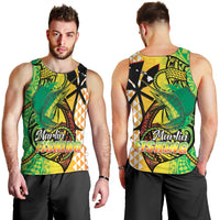 Hawaii Blue Marlin Fishing Men Tank Top Hawaiian Kanaka Kakau Reggae