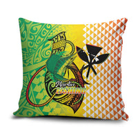 Hawaii Blue Marlin Fishing Pillow Cover Hawaiian Kanaka Kakau Reggae