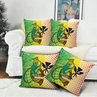 Hawaii Blue Marlin Fishing Pillow Cover Hawaiian Kanaka Kakau Reggae