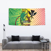 Hawaii Blue Marlin Fishing Tapestry Hawaiian Kanaka Kakau Reggae