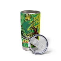 Hawaii Blue Marlin Fishing Tumbler Cup Hawaiian Kanaka Kakau Reggae