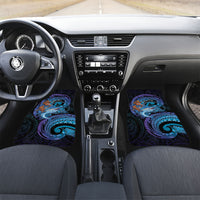 Personalised Blue Marlin Fishing New Zealand Car Mats NZ Kiwi Cowboy Born To Fish LT14 Set 2pcs - Front Purple - Polynesian Pride