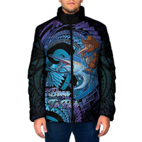 Personalised Blue Marlin Fishing New Zealand Padded Jacket NZ Kiwi Cowboy Born To Fish