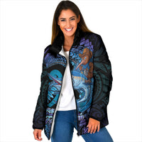 Personalised Blue Marlin Fishing New Zealand Padded Jacket NZ Kiwi Cowboy Born To Fish