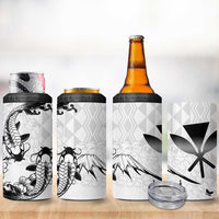 Japan And Hawaii 4 in 1 Can Cooler Tumbler Sakura Koi Fish Hawaiian Lei Kanaka - Polynesian Pride