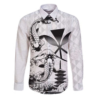 Japan And Hawaii Family Matching Off The Shoulder Long Sleeve Dress and Hawaiian Shirt Sakura Koi Fish Hawaiian Lei Kanaka - Polynesian Pride