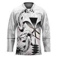 Japan And Hawaii Hockey Jersey Sakura Koi Fish Hawaiian Lei Kanaka - Polynesian Pride
