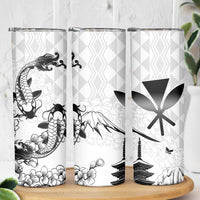 Japan And Hawaii Skinny Tumbler Sakura Koi Fish Hawaiian Lei Kanaka - Polynesian Pride