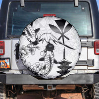 Japan And Hawaii Spare Tire Cover Sakura Koi Fish Hawaiian Lei Kanaka - Polynesian Pride