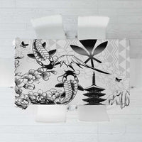 Japan And Hawaii Tablecloth Sakura Koi Fish Hawaiian Lei Kanaka - Polynesian Pride
